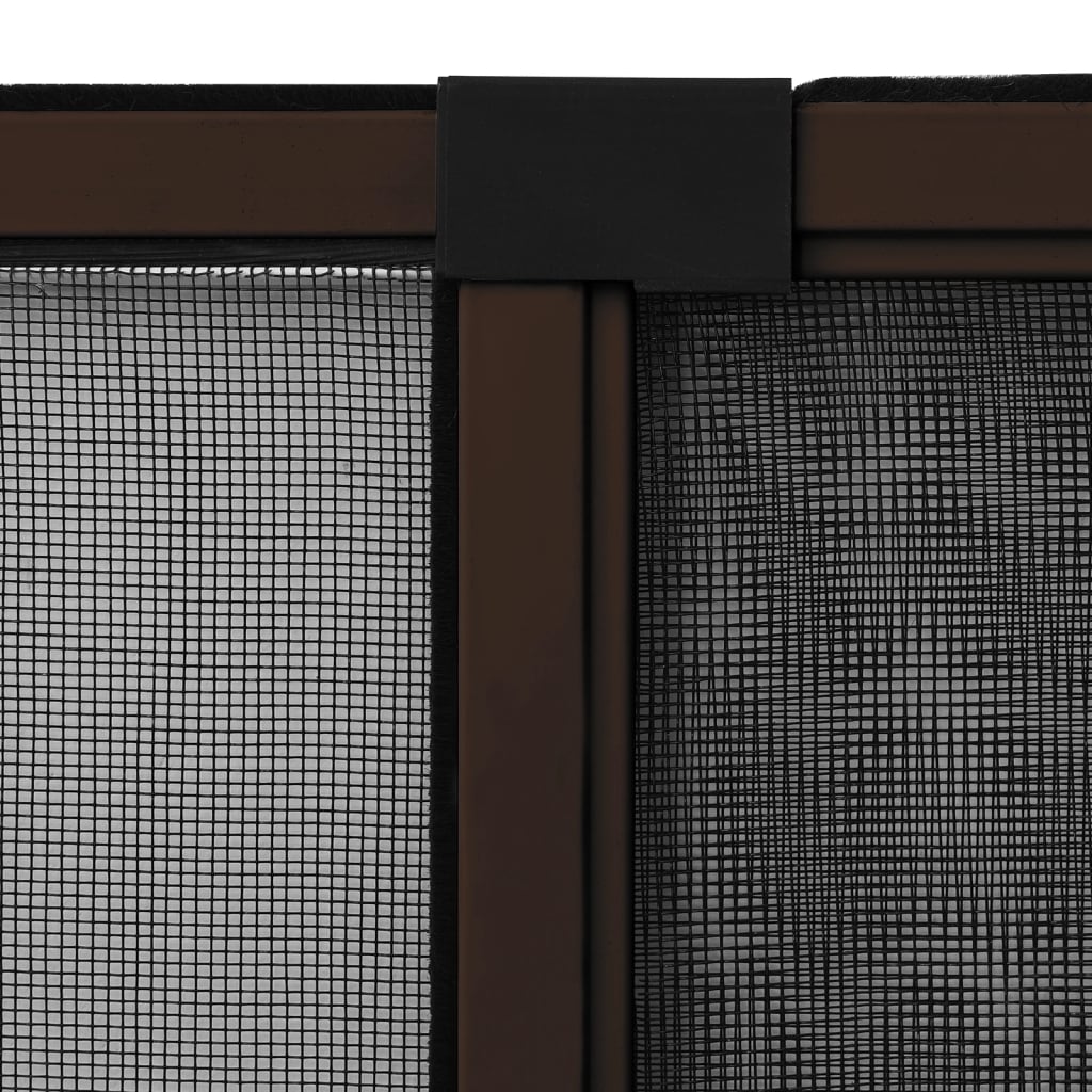 Zanzariera Allungabile per Finestre Marrone (75-143)x50 cm