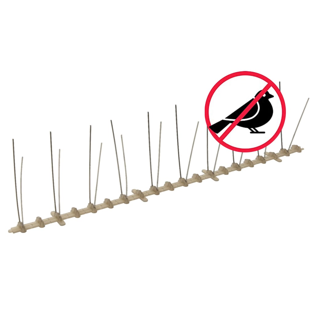 Set Dissuasori per Uccelli e Piccioni 20 pz 2 File 10 m