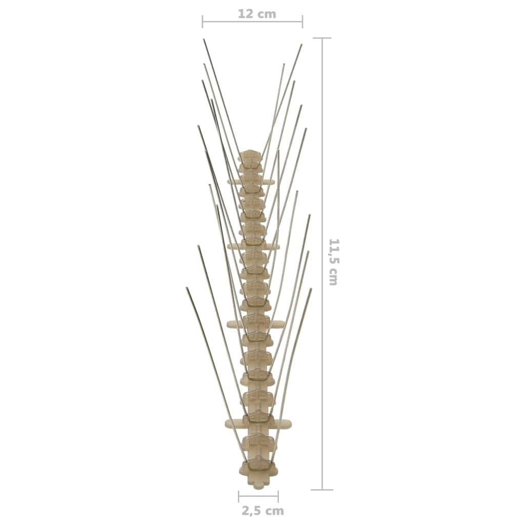 Set Dissuasori per Uccelli e Piccioni 20 pz 2 File 10 m