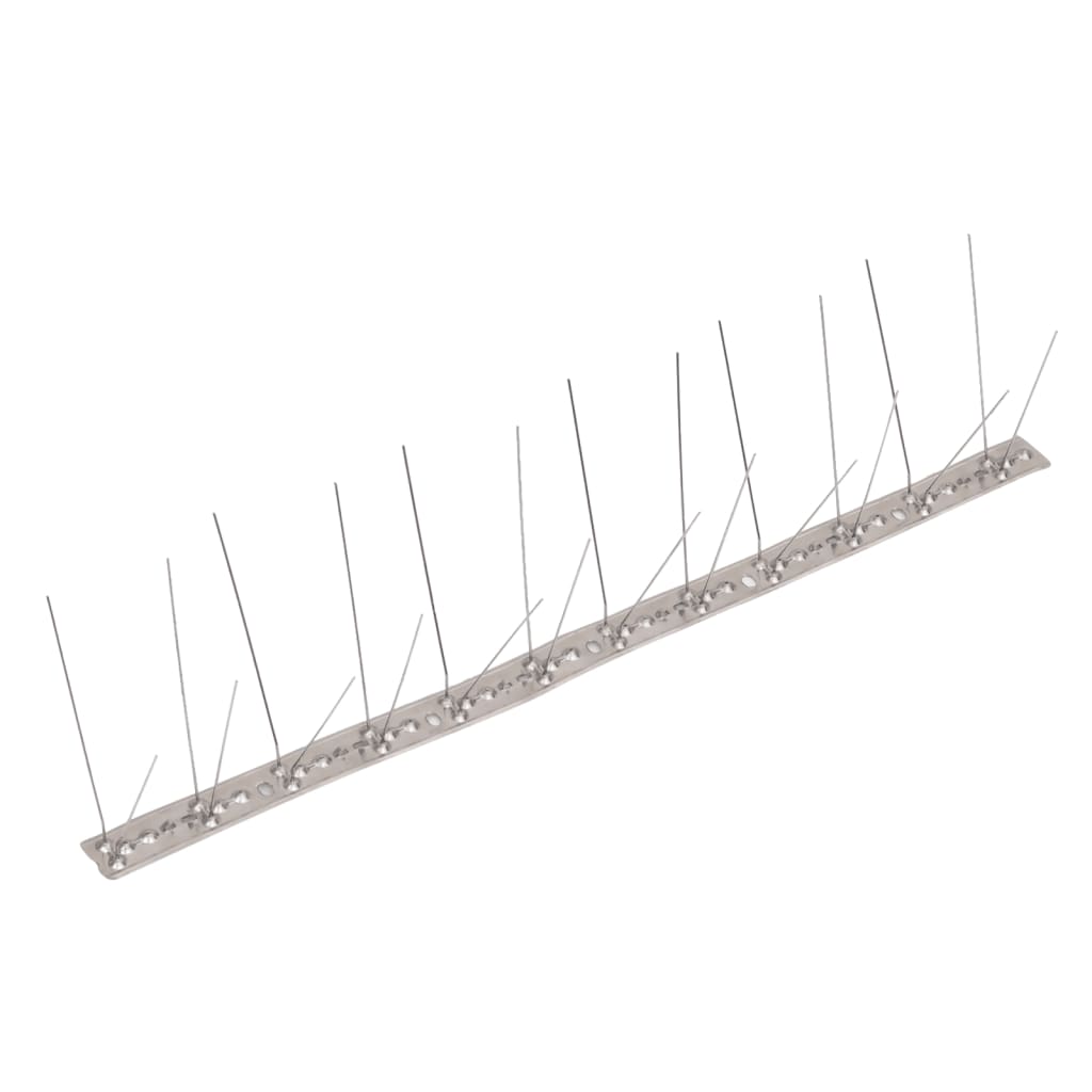 Set Dissuasori per Uccelli e Piccioni 20 pz Acciaio 4 File 10 m