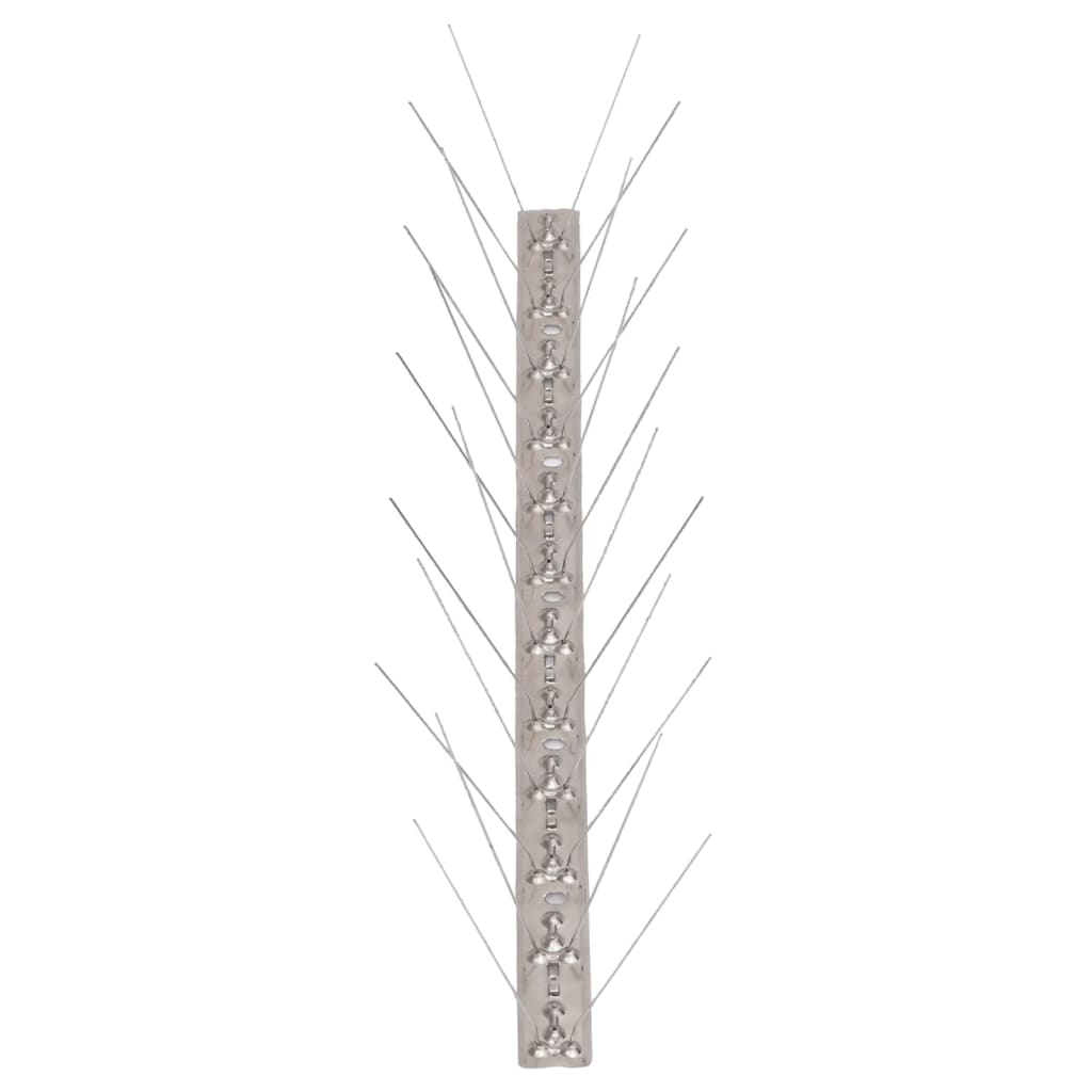 Set Dissuasori per Uccelli e Piccioni 20 pz Acciaio 4 File 10 m