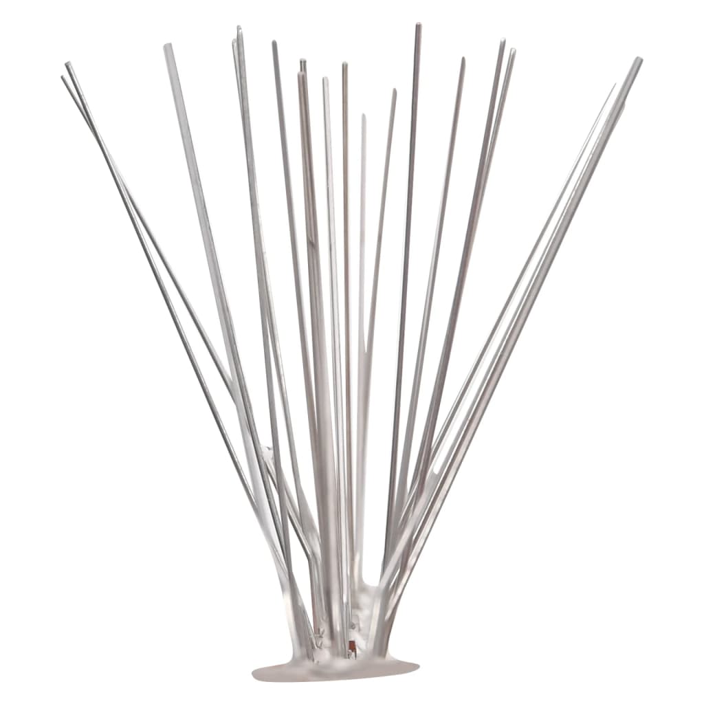Set Dissuasori per Uccelli e Piccioni 20 pz Acciaio 5 File 10 m