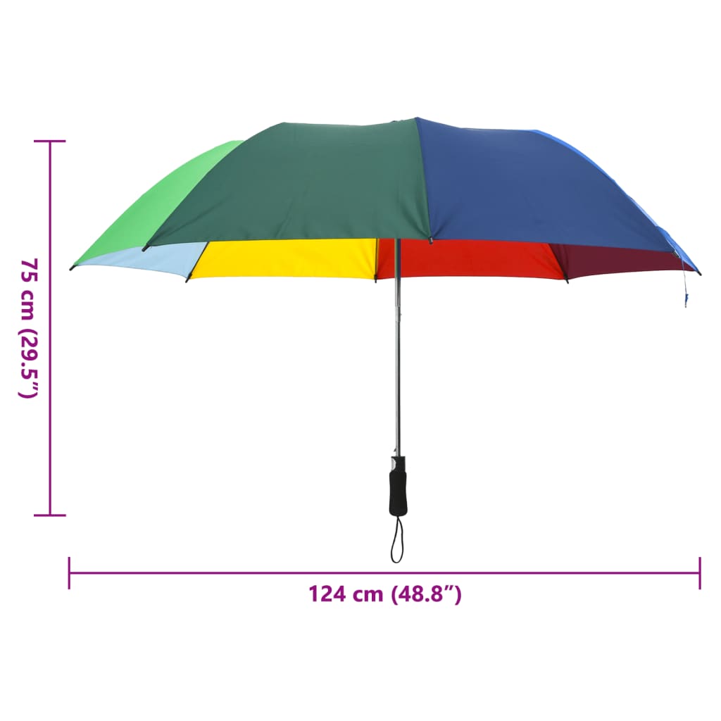 Ombrello Pieghevole Automatico Multicolore 124 cm