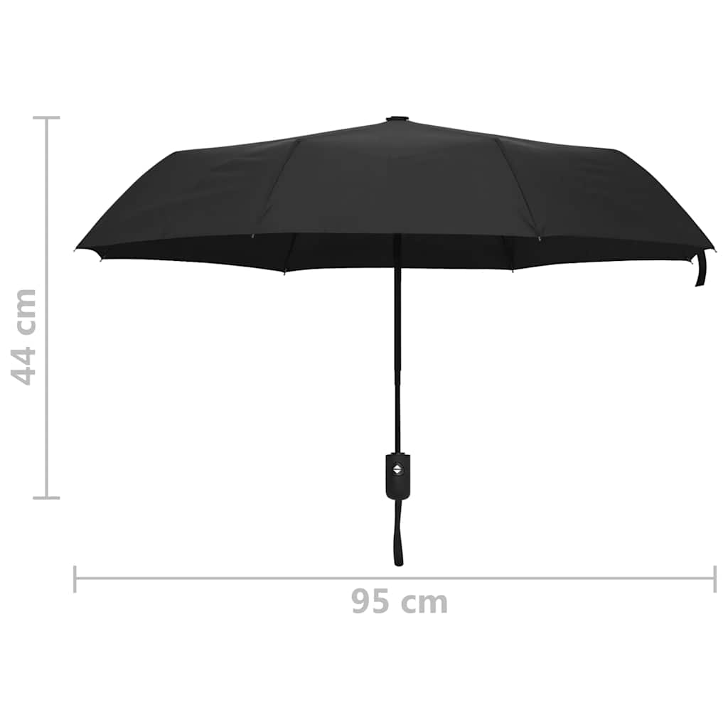 Ombrello Pieghevole Automatico Nero 95 cm