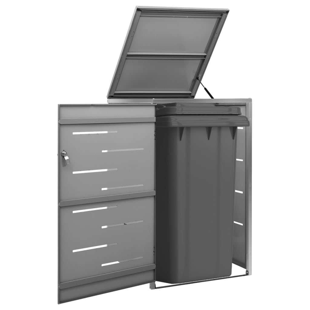 Copribidone per Spazzatura Singolo 69x77,5x115cm Acciaio Inox