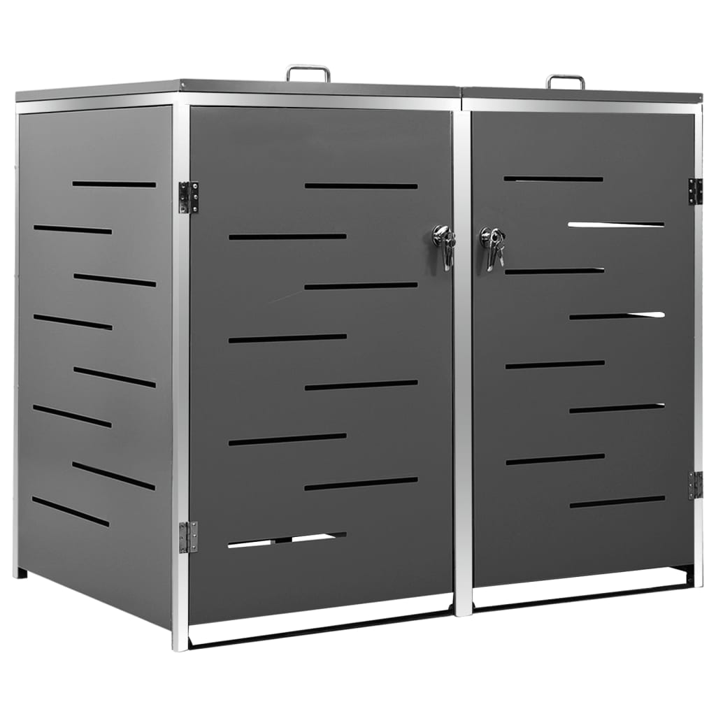 Copribidone per Spazzatura Singolo 69x77,5x115cm Acciaio Inox