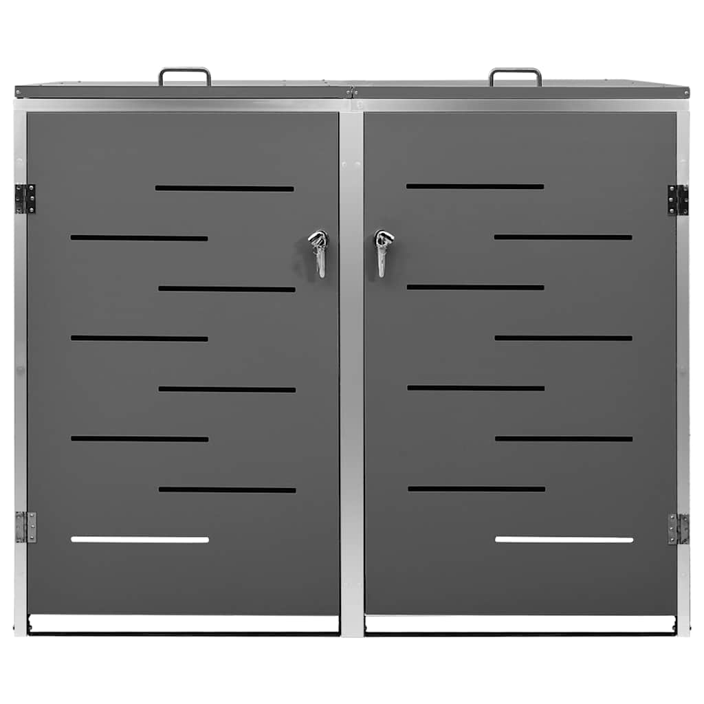 Copribidone per Spazzatura Singolo 69x77,5x115cm Acciaio Inox
