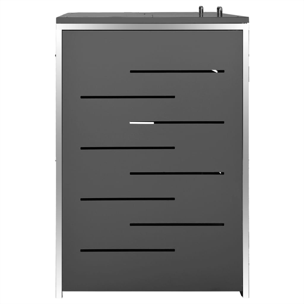 Copribidone per Spazzatura Singolo 69x77,5x115cm Acciaio Inox