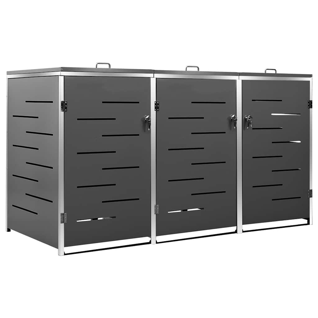 Copribidone per Spazzatura Singolo 69x77,5x115cm Acciaio Inox