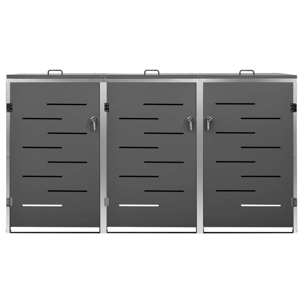 Copribidone per Spazzatura Singolo 69x77,5x115cm Acciaio Inox