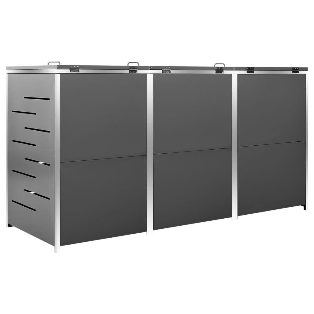 Copribidone per Spazzatura Singolo 69x77,5x115cm Acciaio Inox