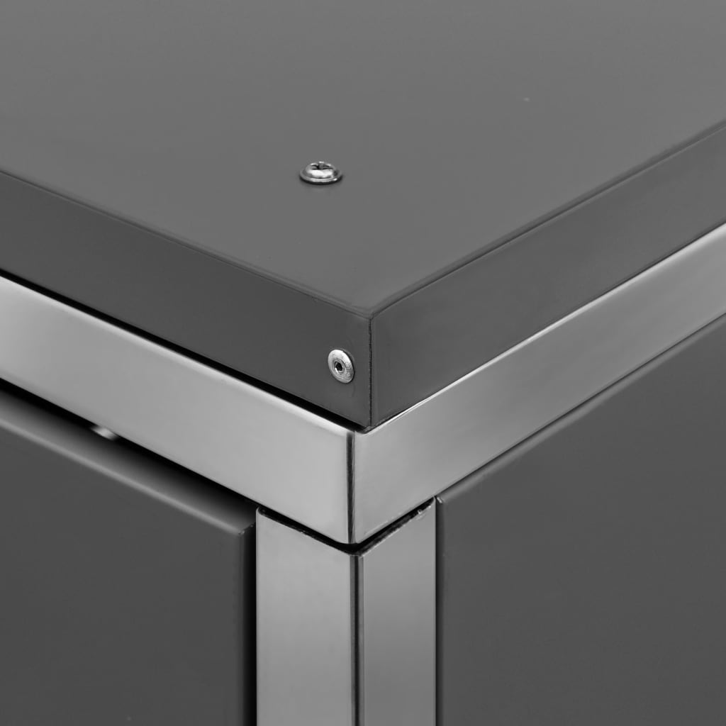 Copribidone per Spazzatura Singolo 69x77,5x115cm Acciaio Inox