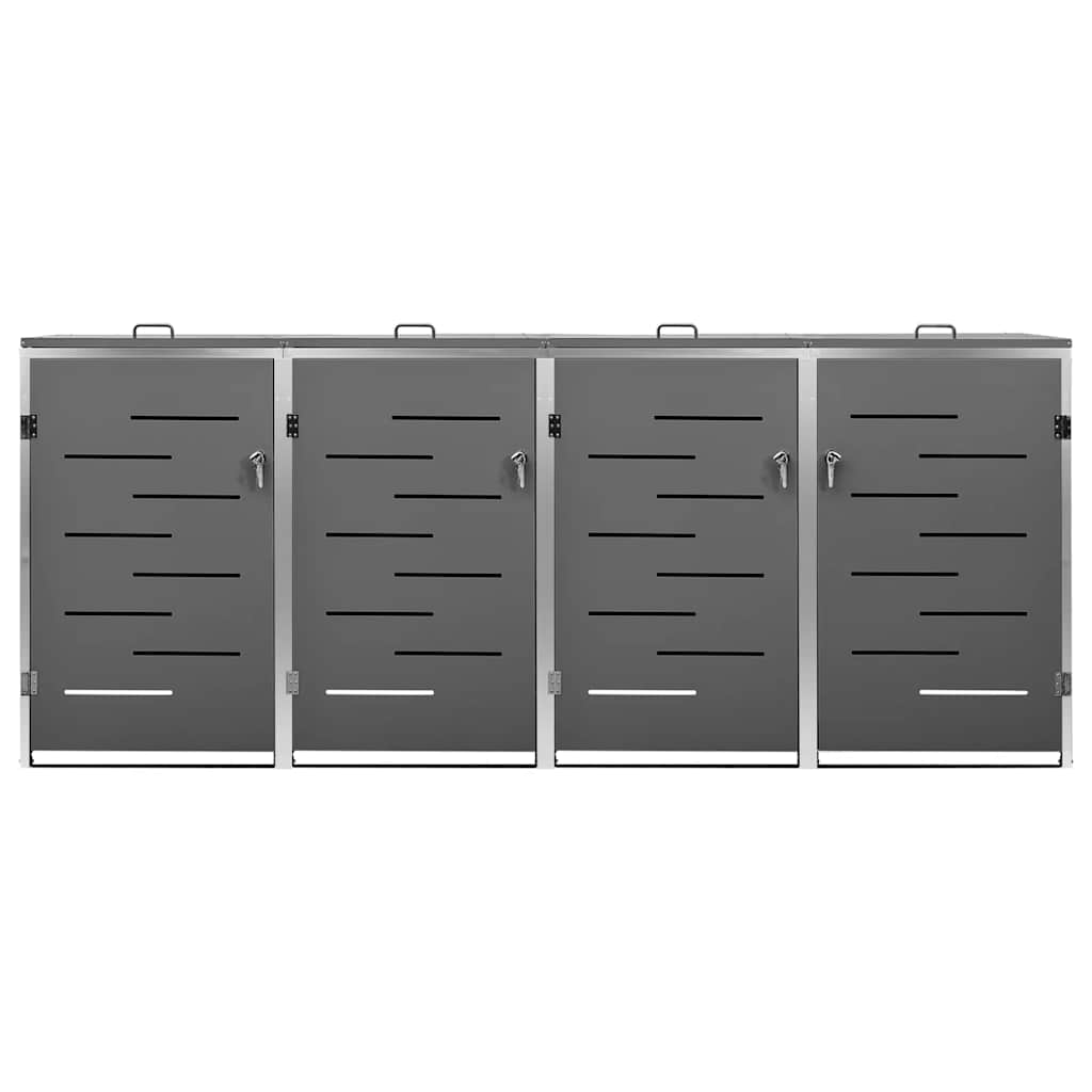 Copribidone per Spazzatura Singolo 69x77,5x115cm Acciaio Inox