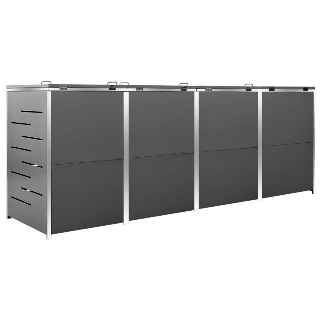 Copribidone per Spazzatura Singolo 69x77,5x115cm Acciaio Inox