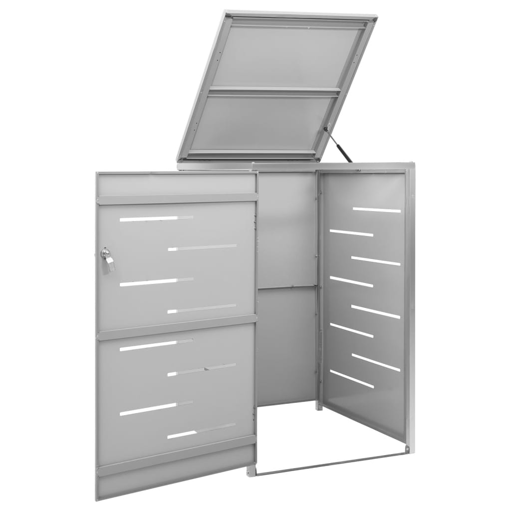 Copribidone per Spazzatura Singolo 69x77,5x115cm Acciaio Inox