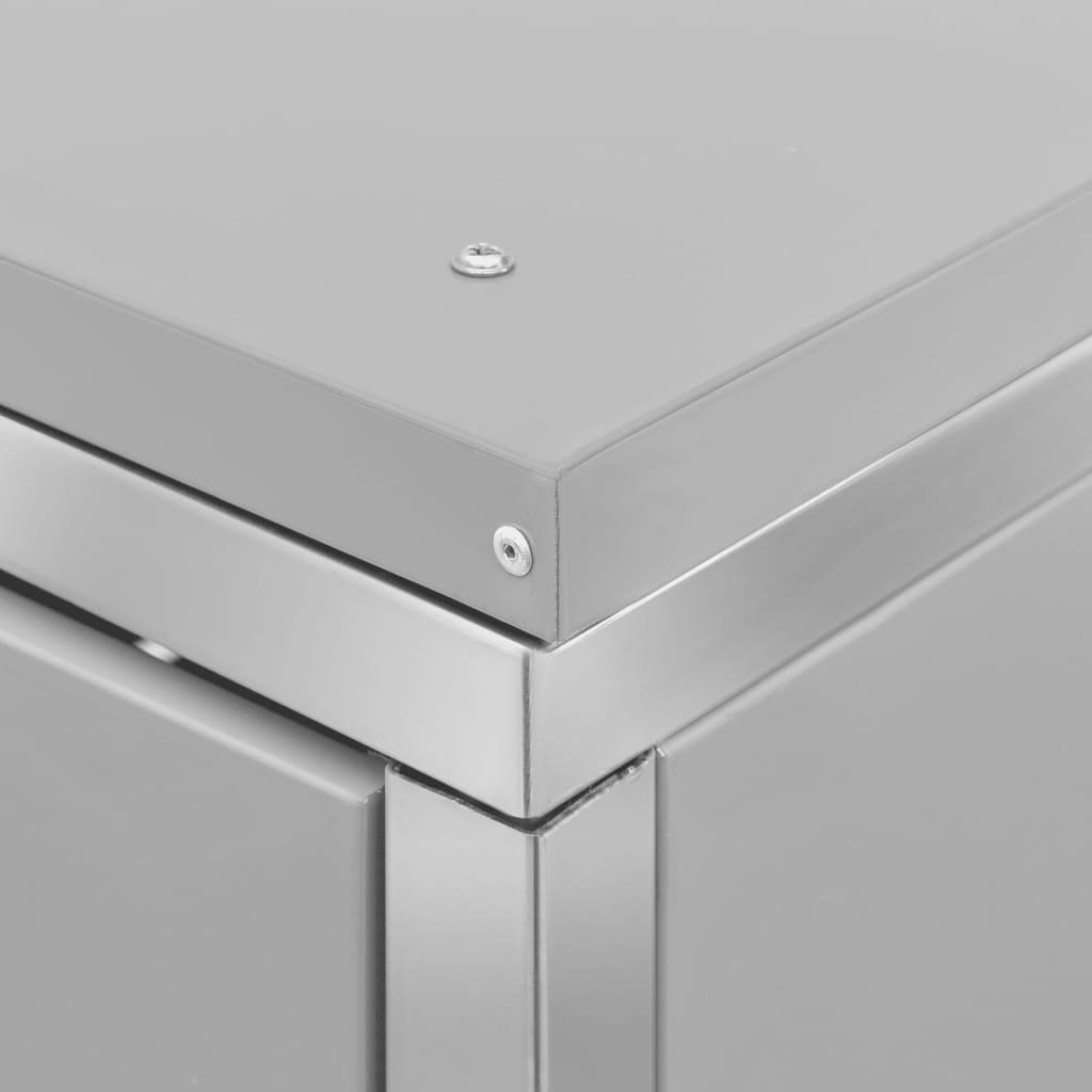Copribidone per Spazzatura Singolo 69x77,5x115cm Acciaio Inox