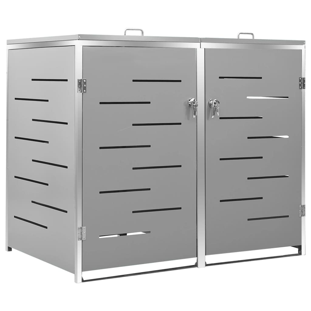 Copribidone per Spazzatura Singolo 69x77,5x115cm Acciaio Inox