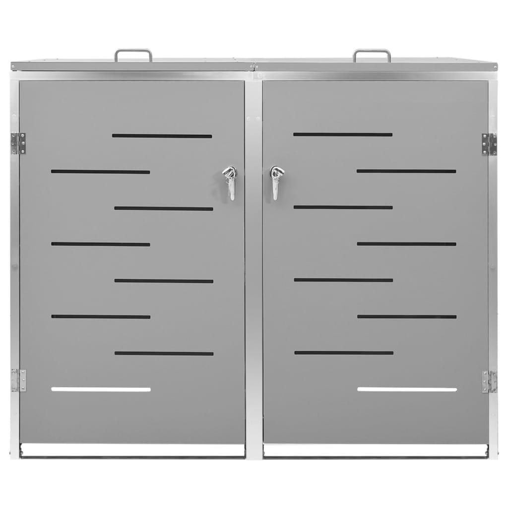 Copribidone per Spazzatura Singolo 69x77,5x115cm Acciaio Inox