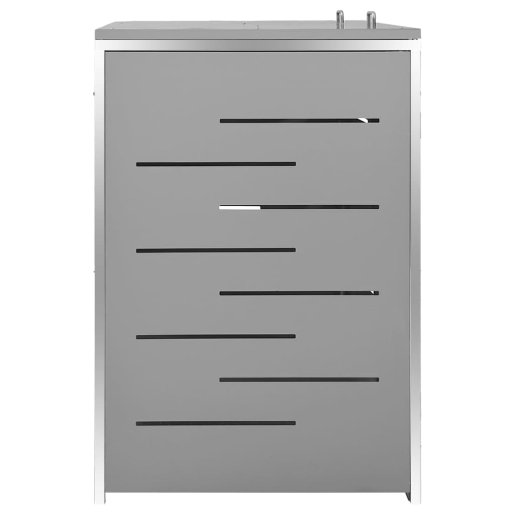 Copribidone per Spazzatura Singolo 69x77,5x115cm Acciaio Inox