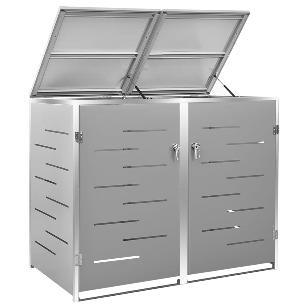 Copribidone per Spazzatura Singolo 69x77,5x115cm Acciaio Inox