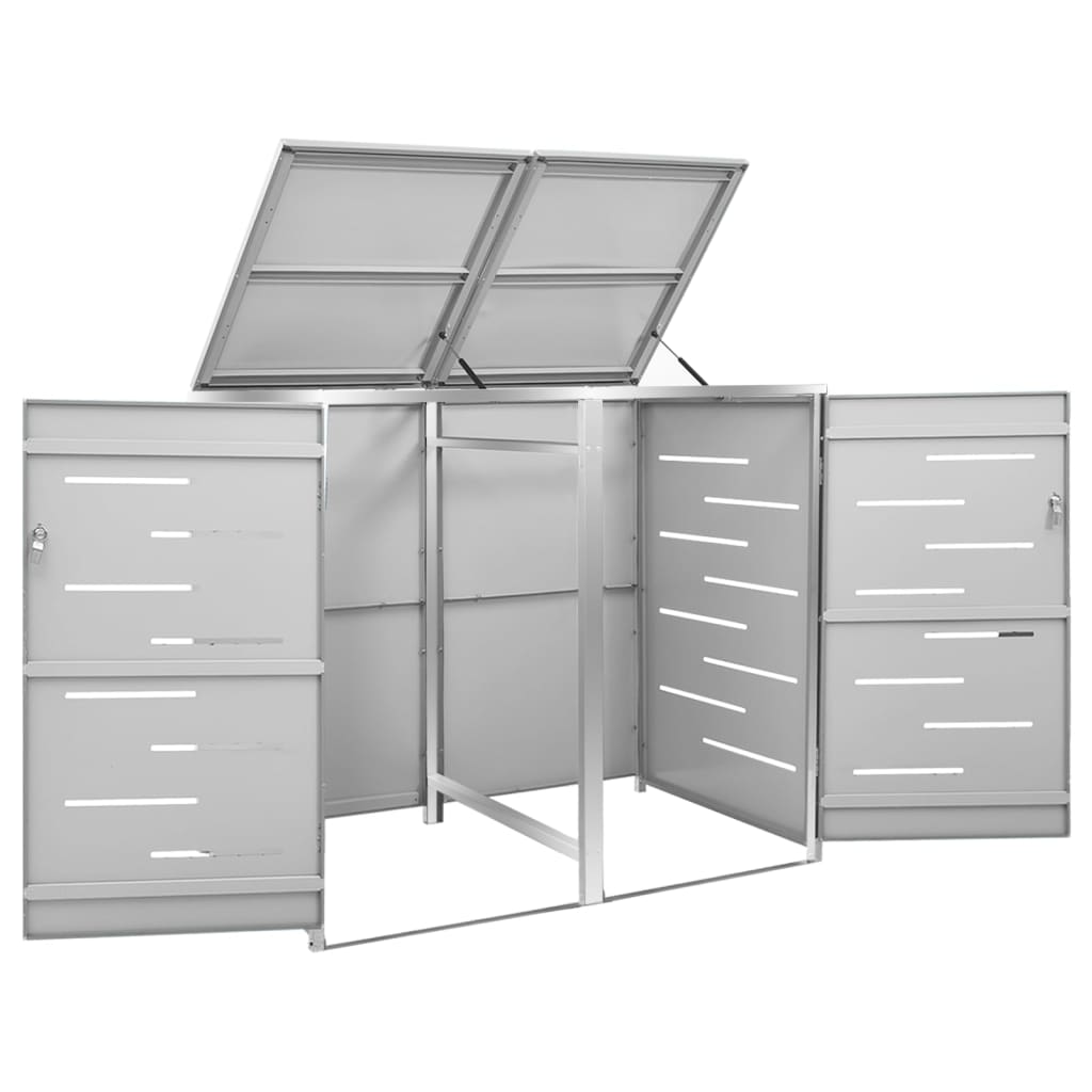 Copribidone per Spazzatura Singolo 69x77,5x115cm Acciaio Inox