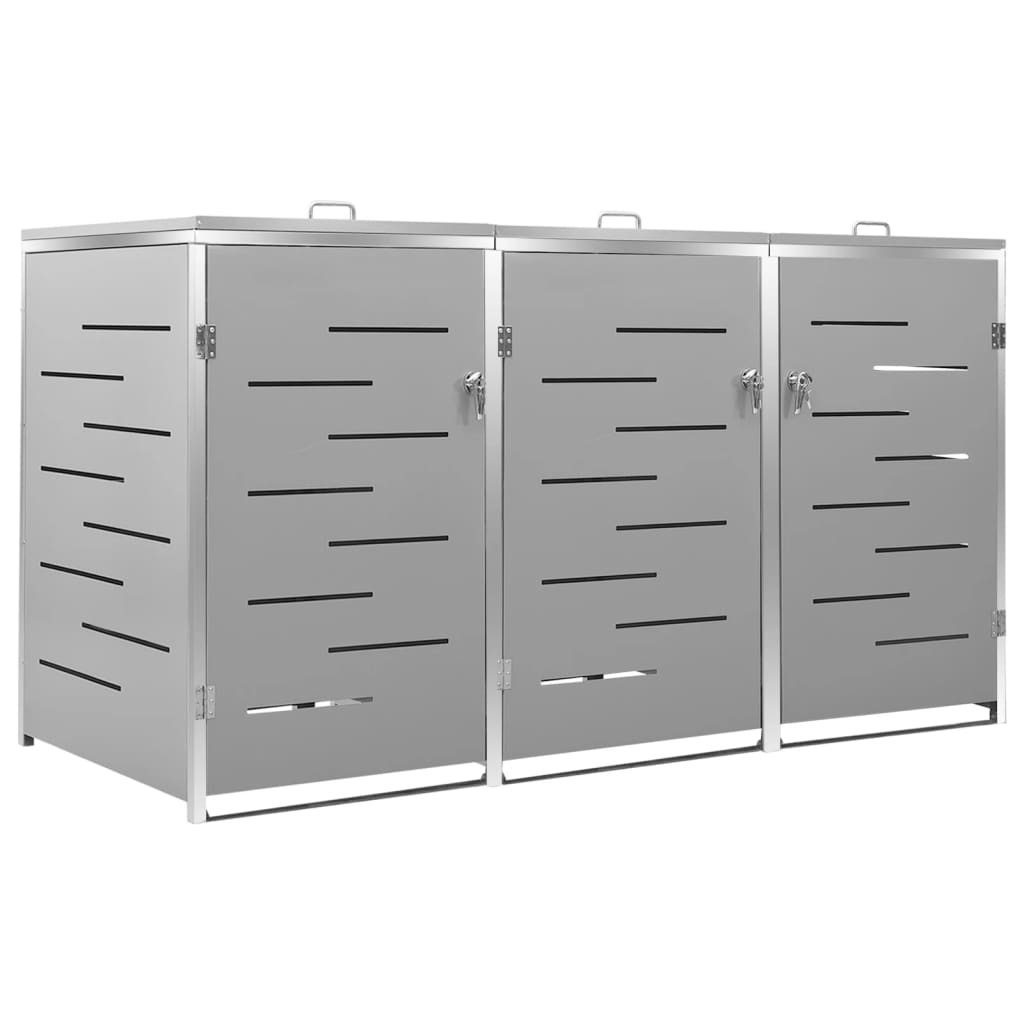 Copribidone per Spazzatura Singolo 69x77,5x115cm Acciaio Inox