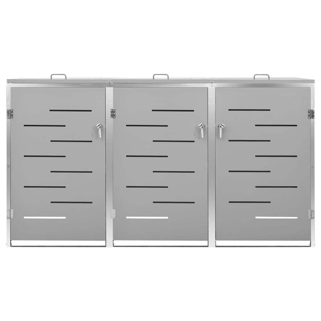 Copribidone per Spazzatura Singolo 69x77,5x115cm Acciaio Inox
