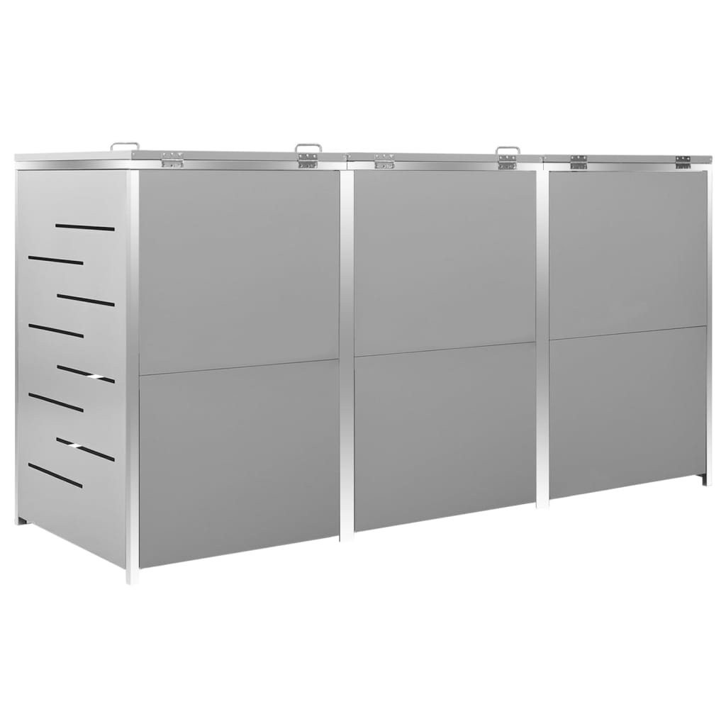 Copribidone per Spazzatura Singolo 69x77,5x115cm Acciaio Inox