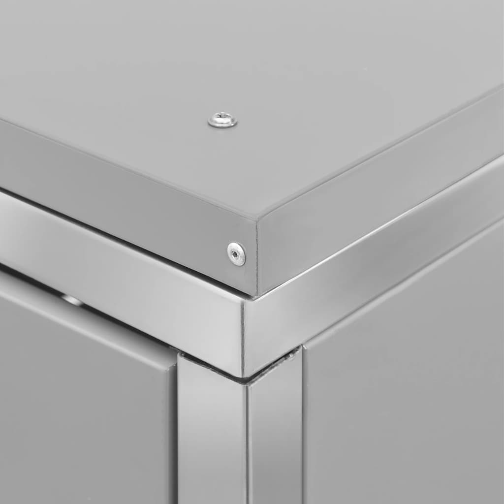 Copribidone per Spazzatura Singolo 69x77,5x115cm Acciaio Inox