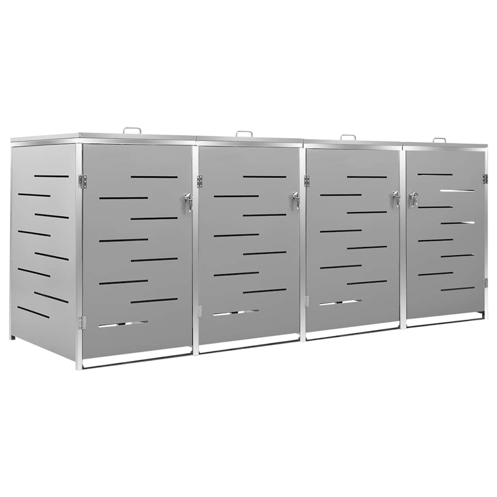 Copribidone per Spazzatura Singolo 69x77,5x115cm Acciaio Inox