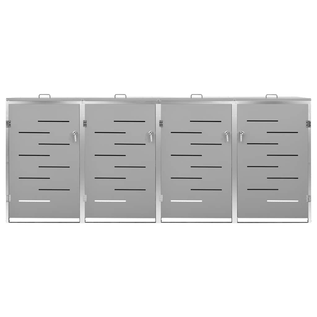 Copribidone per Spazzatura Singolo 69x77,5x115cm Acciaio Inox