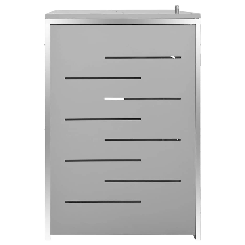 Copribidone per Spazzatura Singolo 69x77,5x115cm Acciaio Inox