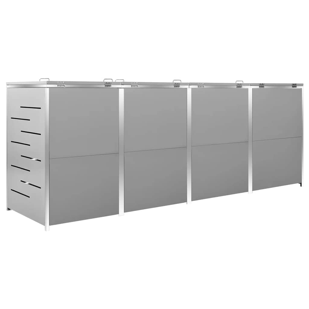 Copribidone per Spazzatura Singolo 69x77,5x115cm Acciaio Inox