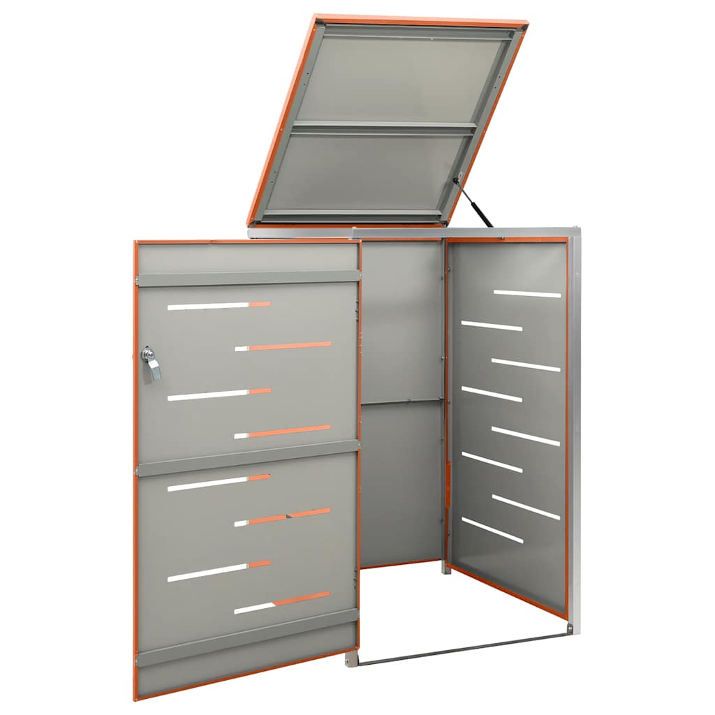 Copribidone per Spazzatura Singolo 69x77,5x115cm Acciaio Inox