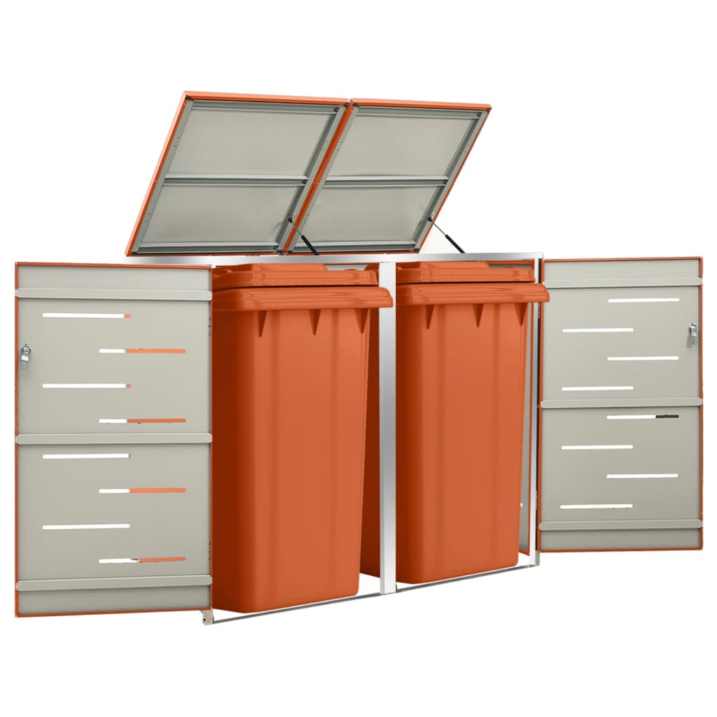 Copribidone per Spazzatura Singolo 69x77,5x115cm Acciaio Inox