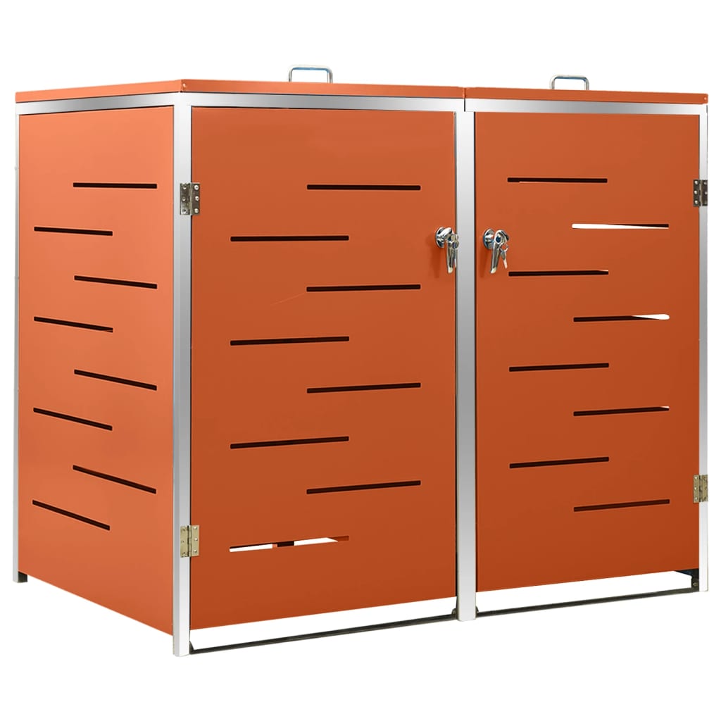 Copribidone per Spazzatura Singolo 69x77,5x115cm Acciaio Inox