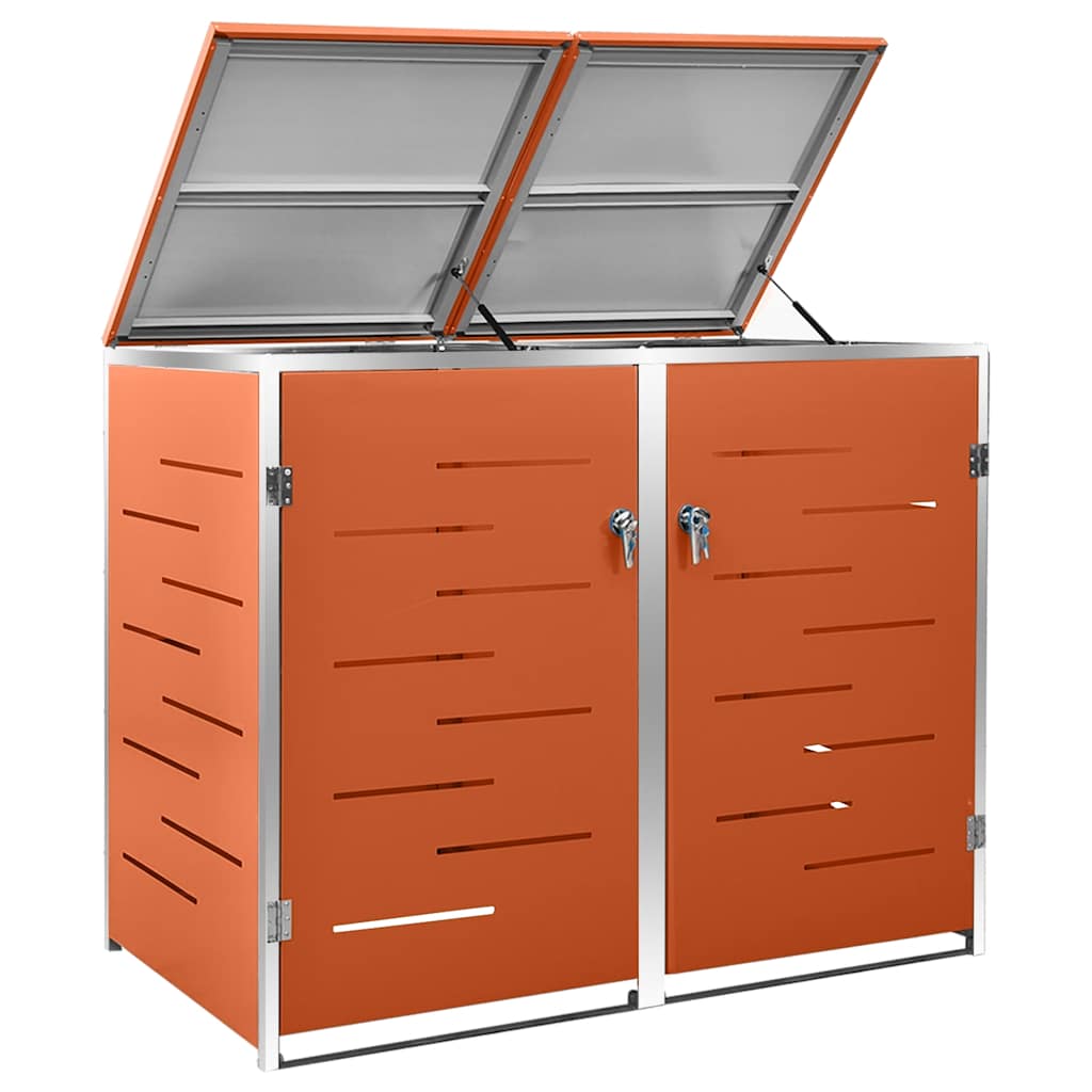 Copribidone per Spazzatura Singolo 69x77,5x115cm Acciaio Inox