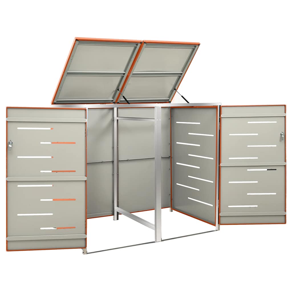 Copribidone per Spazzatura Singolo 69x77,5x115cm Acciaio Inox