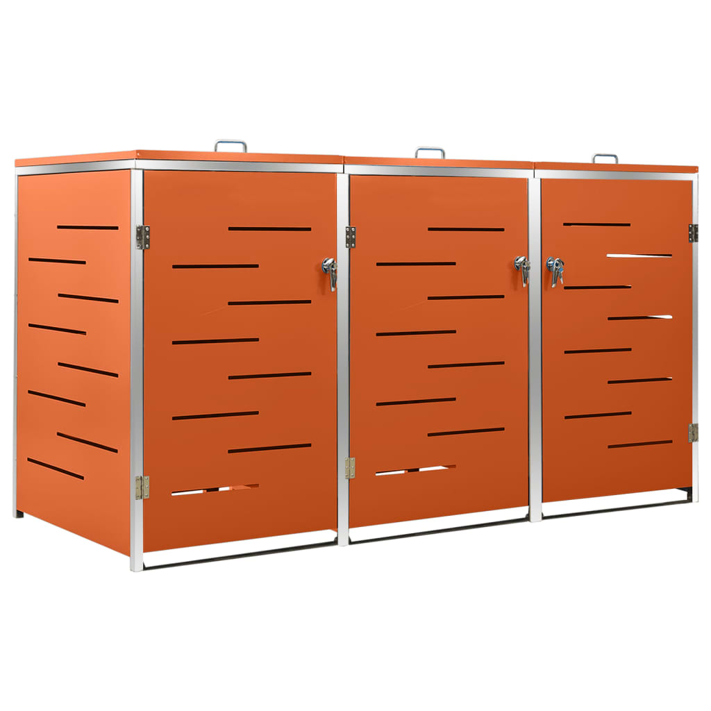 Copribidone per Spazzatura Singolo 69x77,5x115cm Acciaio Inox