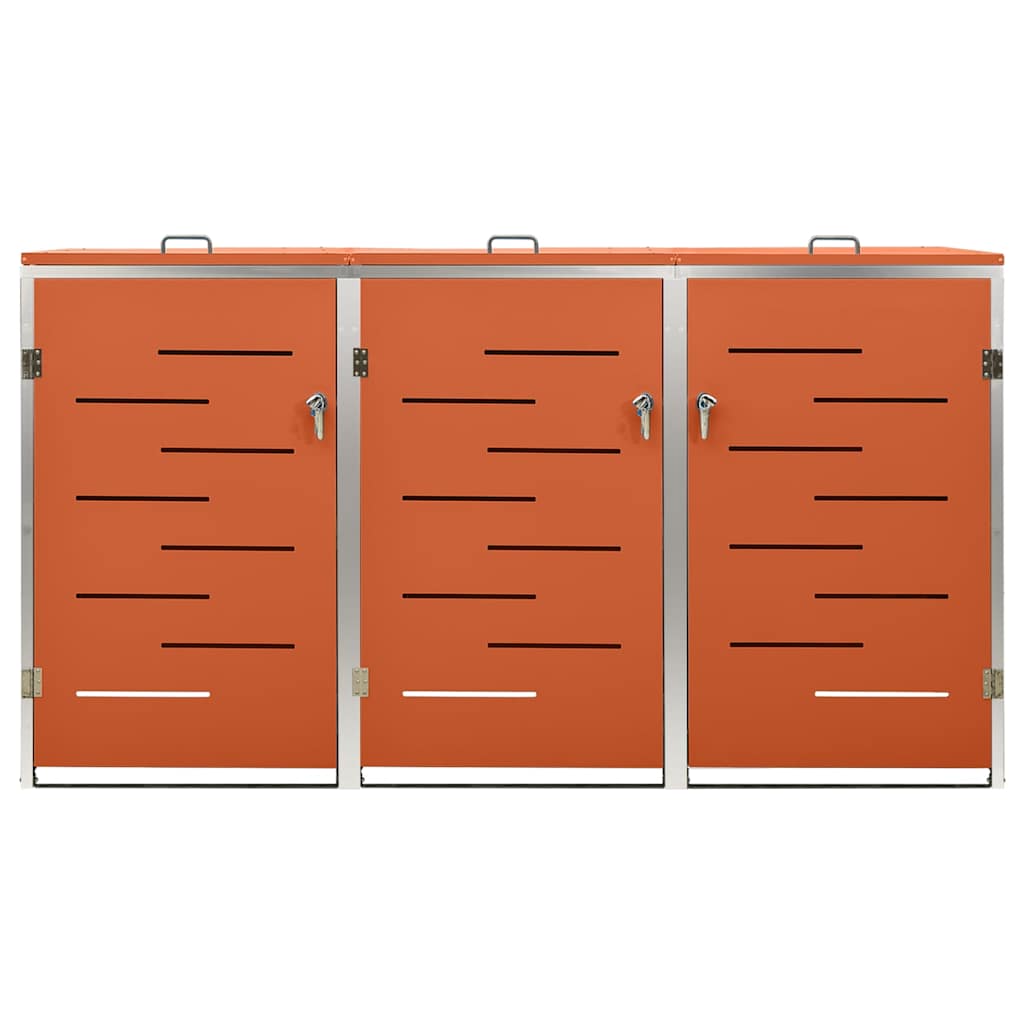 Copribidone per Spazzatura Singolo 69x77,5x115cm Acciaio Inox