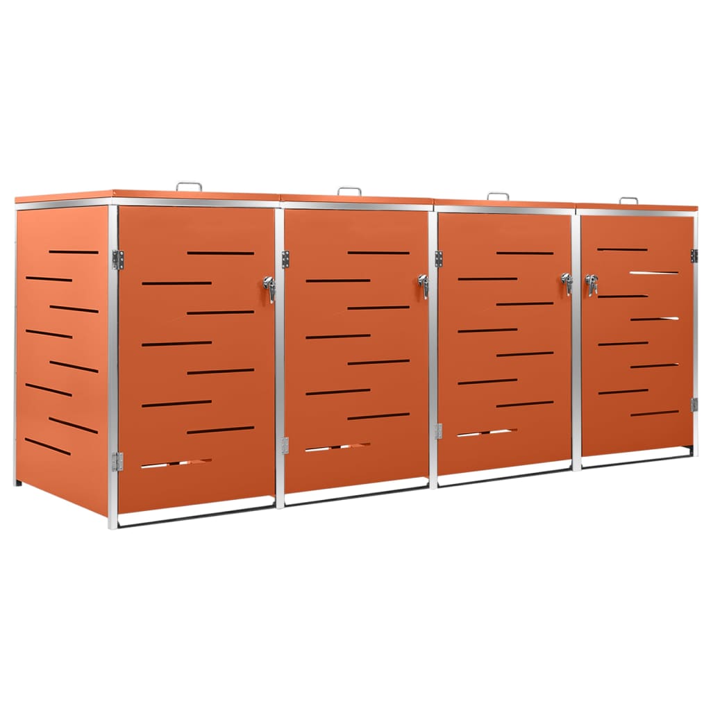 Copribidone per Spazzatura Singolo 69x77,5x115cm Acciaio Inox