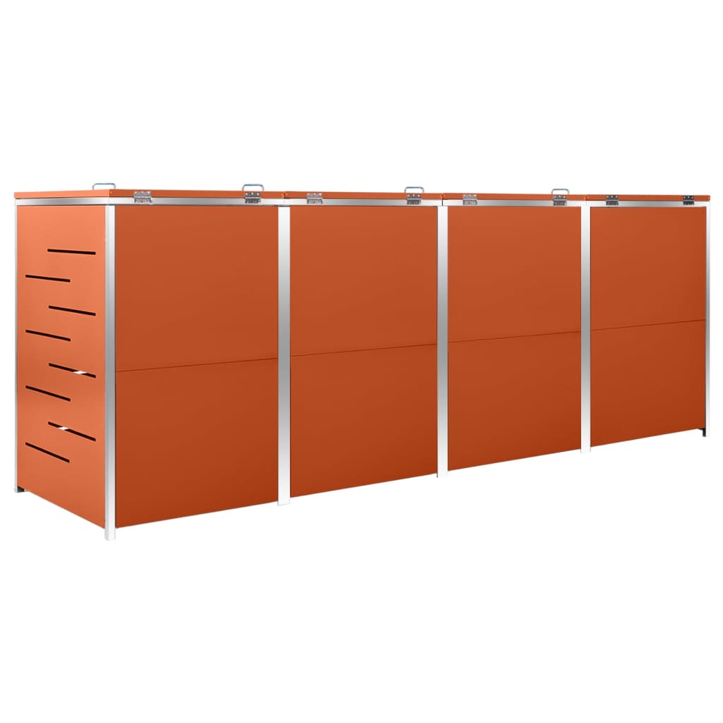 Copribidone per Spazzatura Singolo 69x77,5x115cm Acciaio Inox