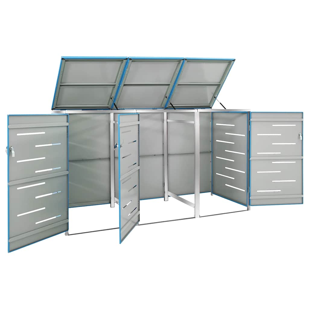 Copribidone per Spazzatura Singolo 69x77,5x115cm Acciaio Inox