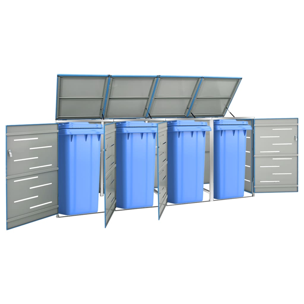 Copribidone per Spazzatura Singolo 69x77,5x115cm Acciaio Inox