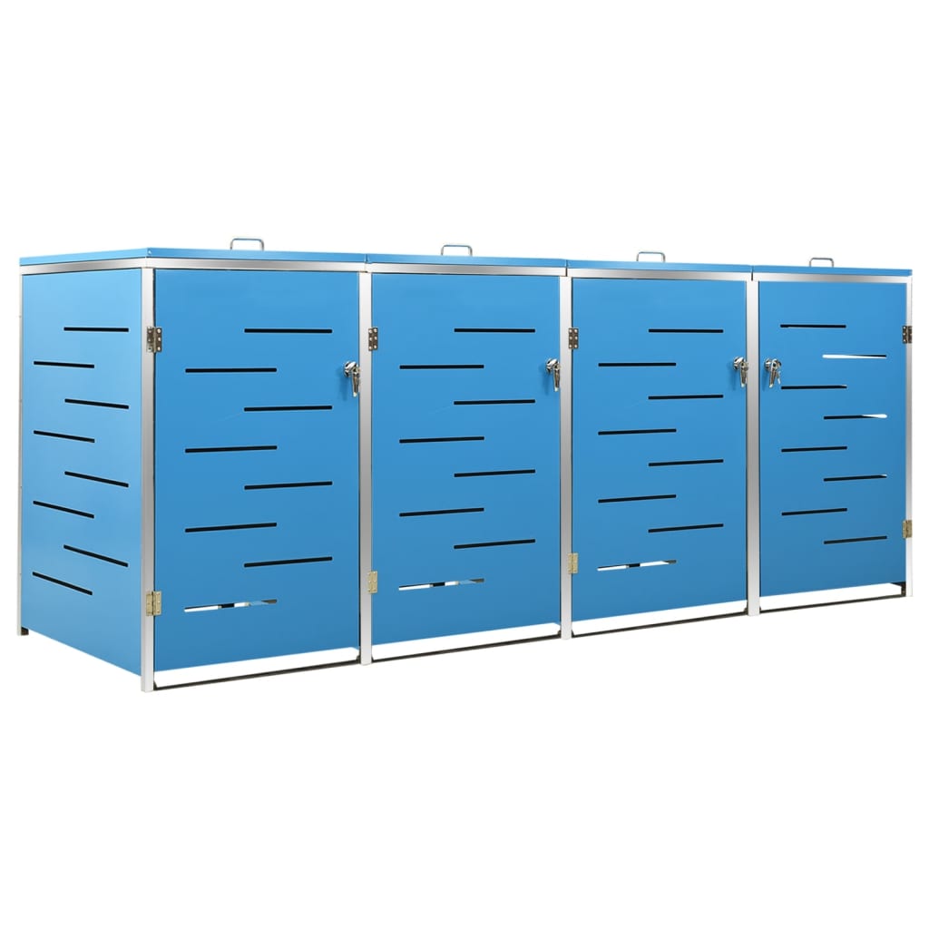 Copribidone per Spazzatura Singolo 69x77,5x115cm Acciaio Inox