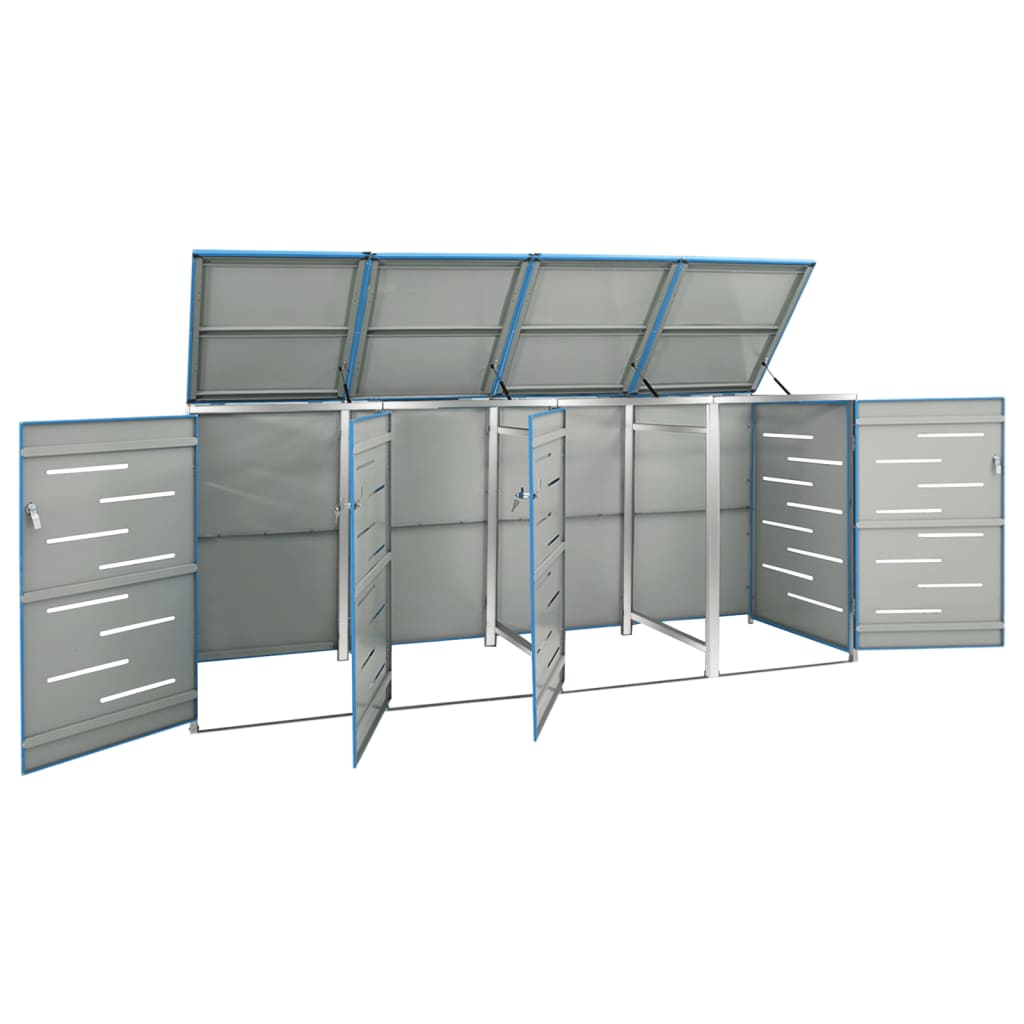 Copribidone per Spazzatura Singolo 69x77,5x115cm Acciaio Inox