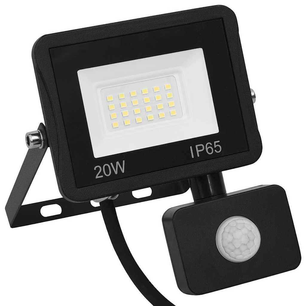 Faretto a LED con Sensore 20 W Bianco Caldo