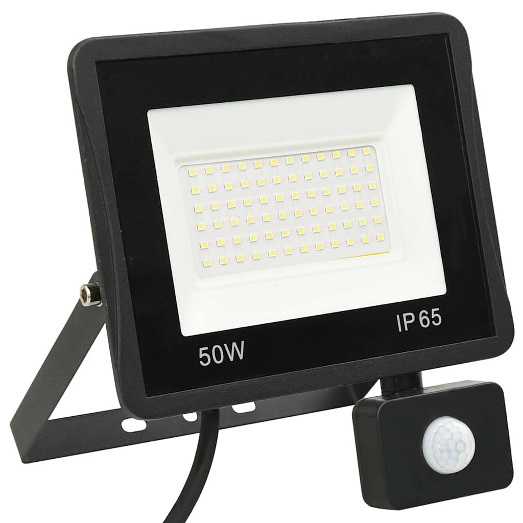Faretto a LED con Sensore 50 W Bianco Caldo