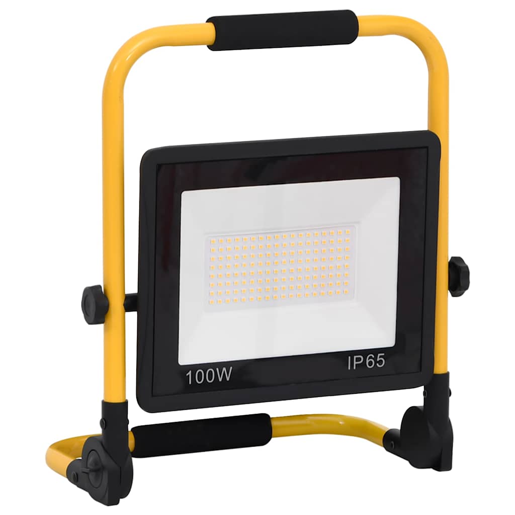 Faretto a LED con Maniglia 100 W Bianco Caldo