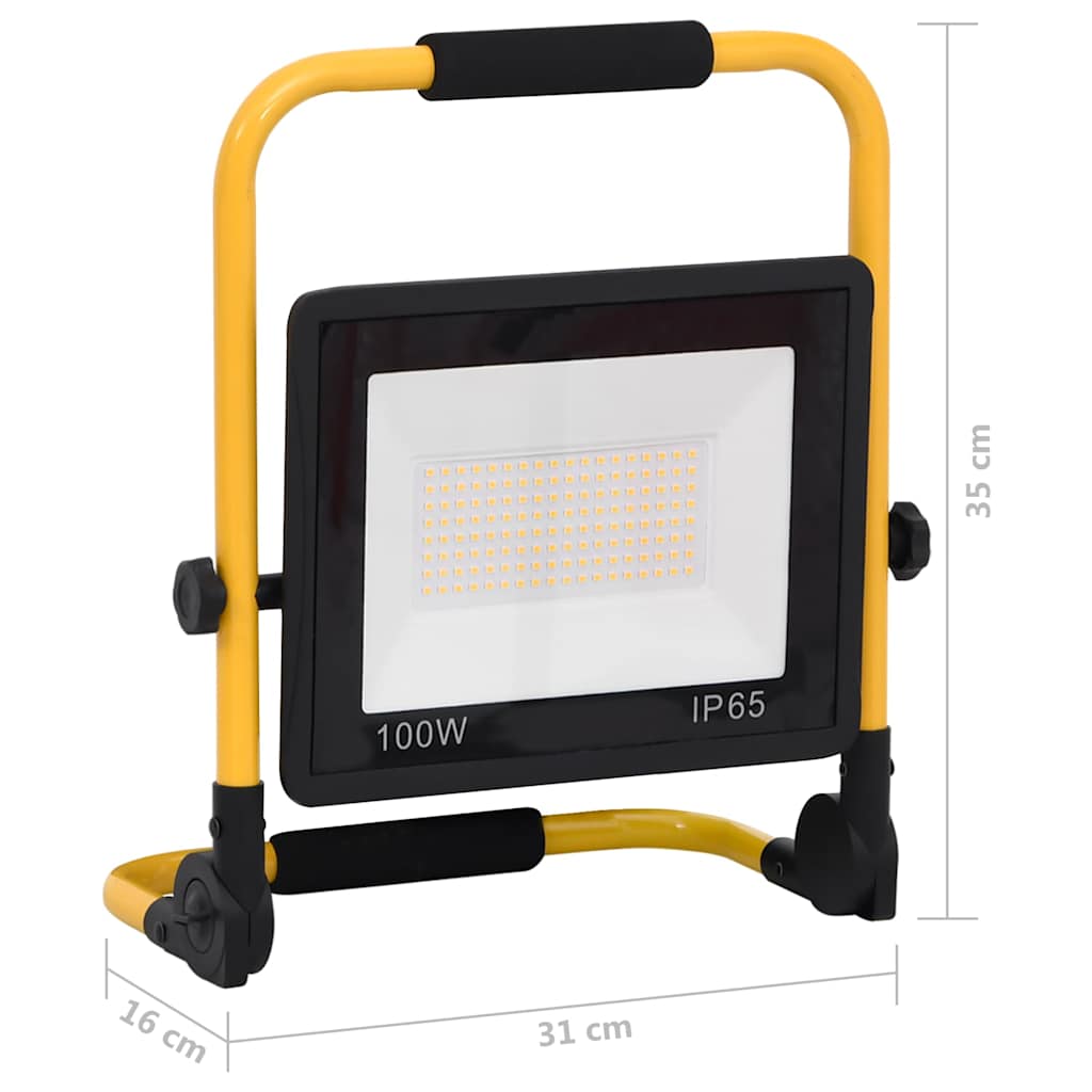 Faretto a LED con Maniglia 100 W Bianco Freddo